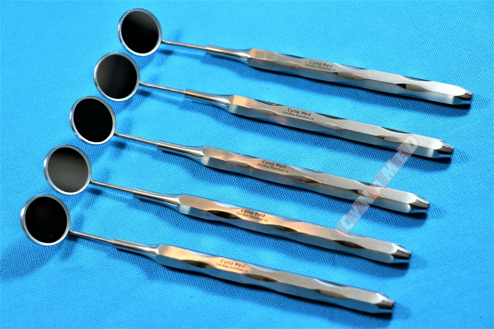 X10 Dental Mouth Mirror #5 Unique Handle Reflector Odontoscope Teeth Inspection