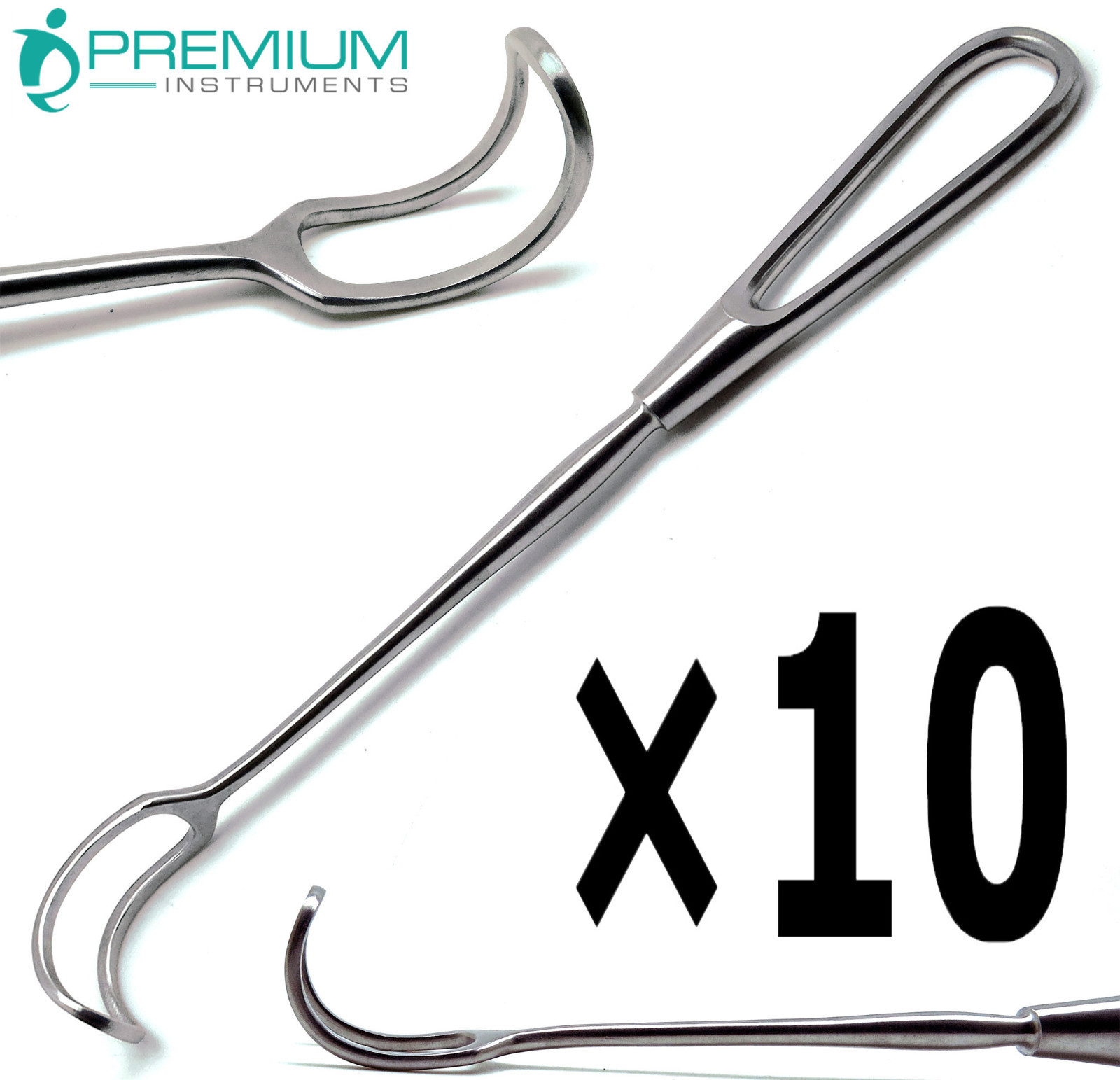 10 Pcs Green Thyroid Retractors 8.75″ Surgical Medical Veterinary Instruments