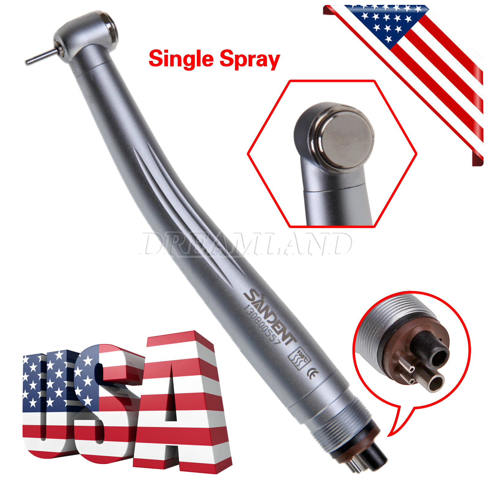 NSK Pana-Max Style Dental Push Button High Speed Handpiece/LED Turbine Kit OEM