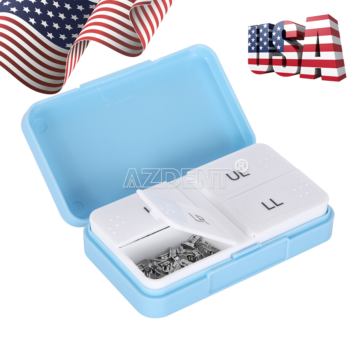 AZDENT Tubos bucales de ortodoncia dental 1er molar Bondable Roth 022 monobloque