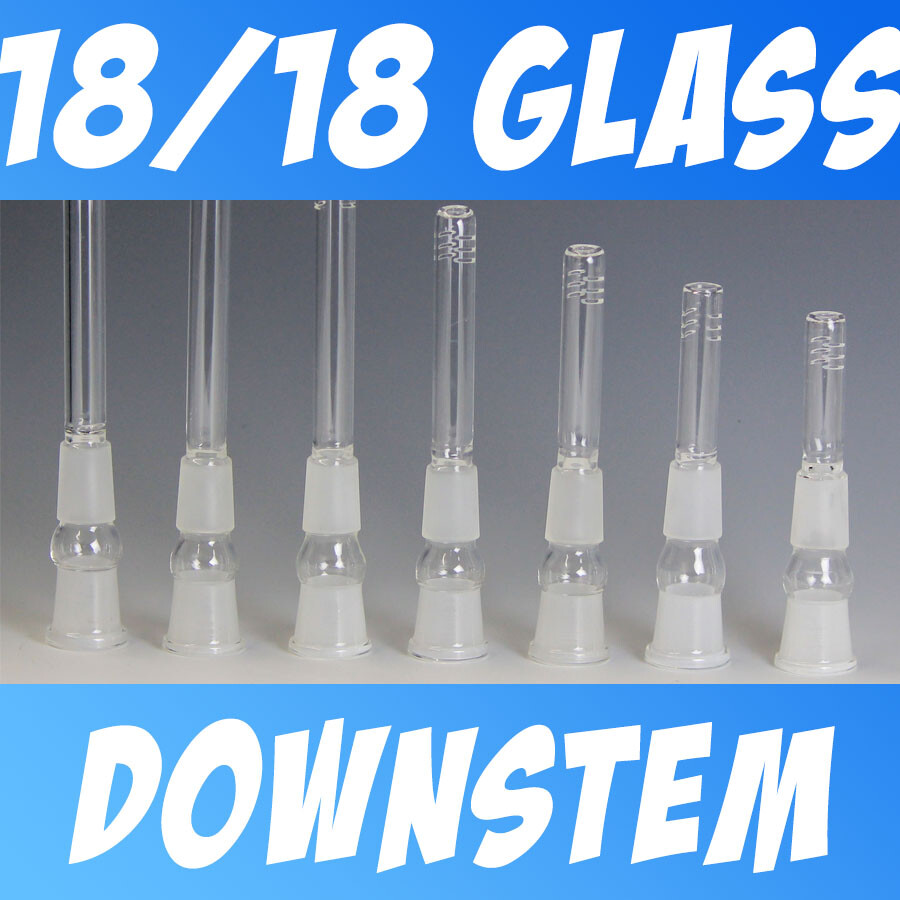 Pyrex Glass on Glass Downstem 18/18 for 18mm Female Tubes – 2.5 – 6″ Cut Diffy