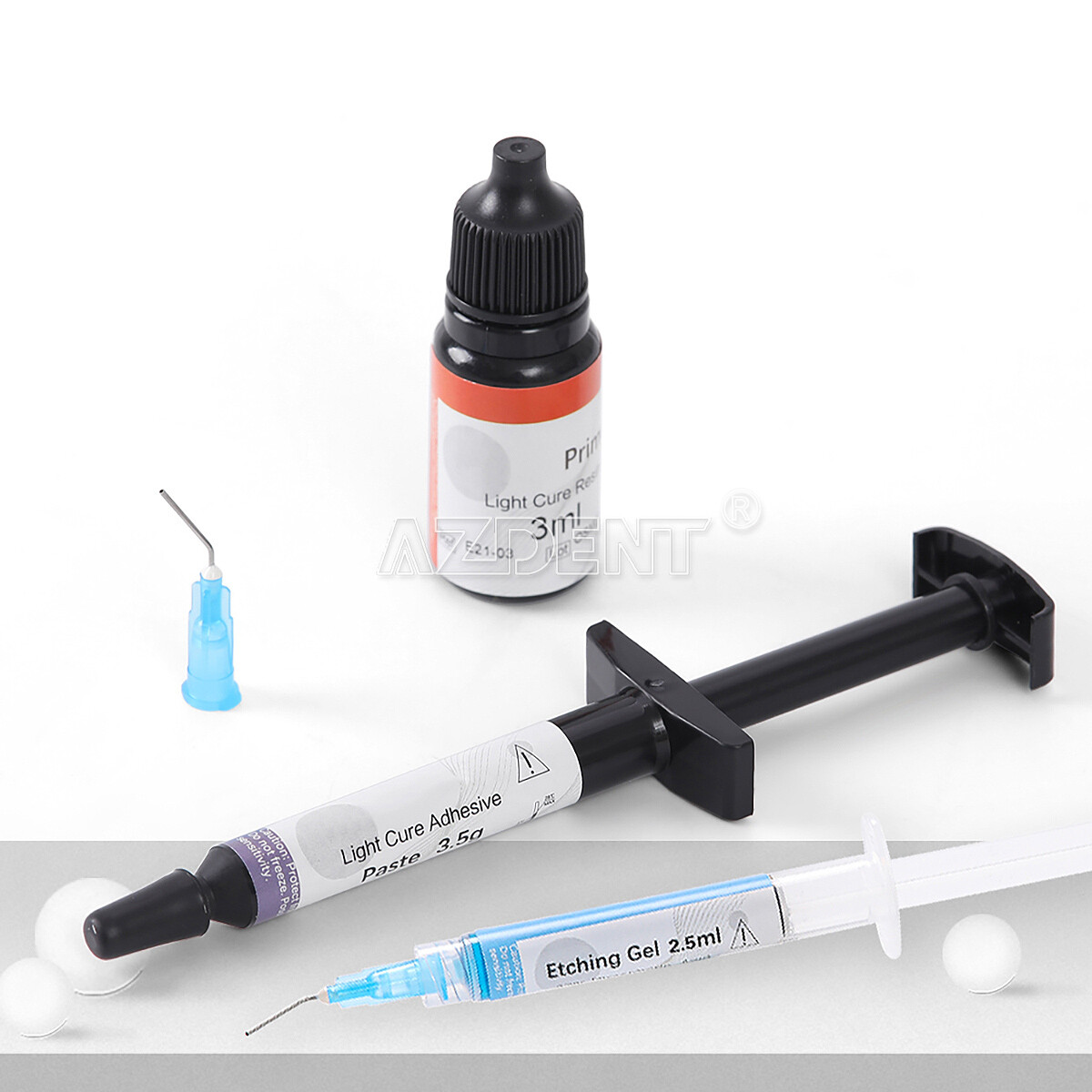 Dental Orthodontic Brackets Braces Mini Roth 022 /Light Cure Resin Adhesive Kit
