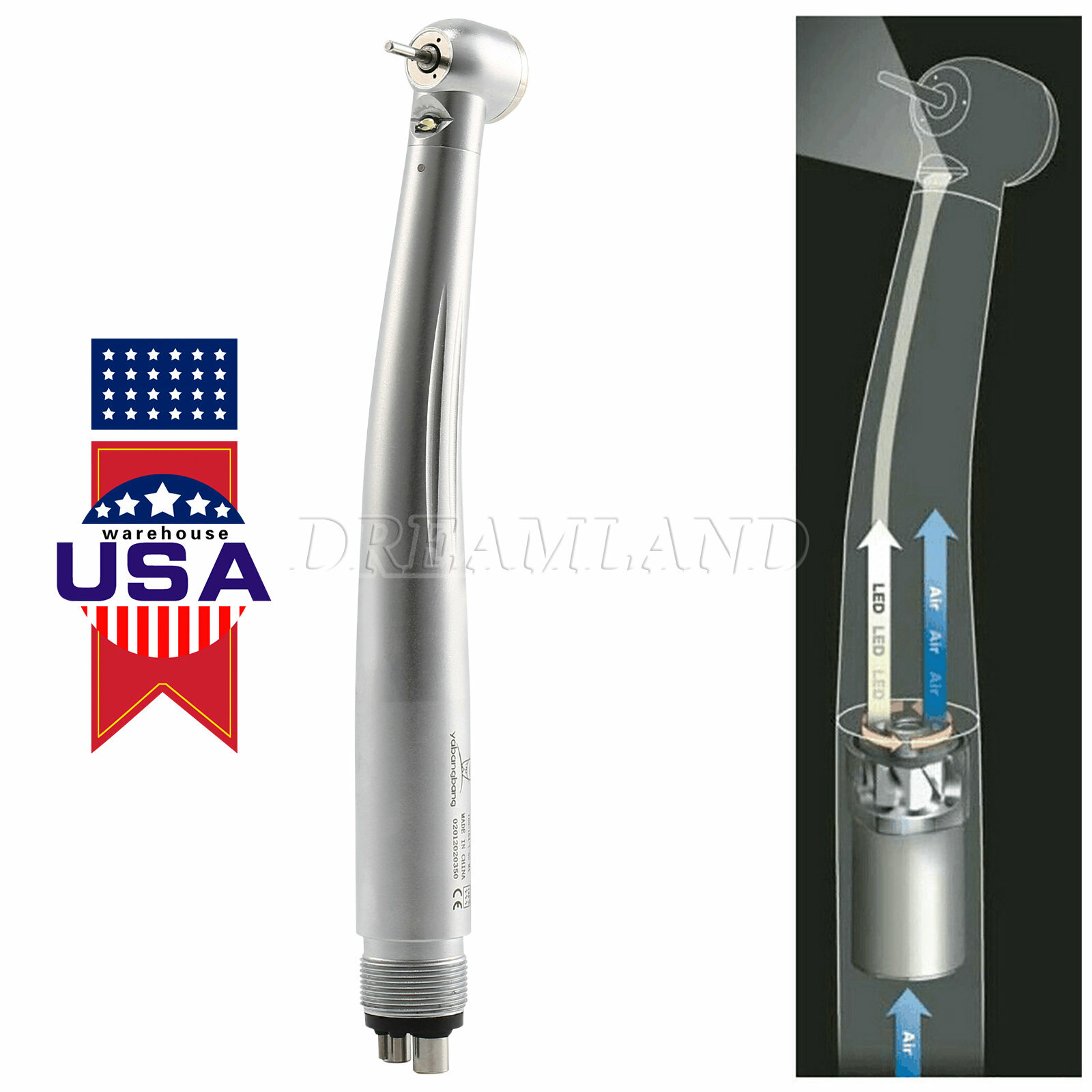 Dental LED E-Generator High Speed Handpiec Torque 4 Hole 2 Hole