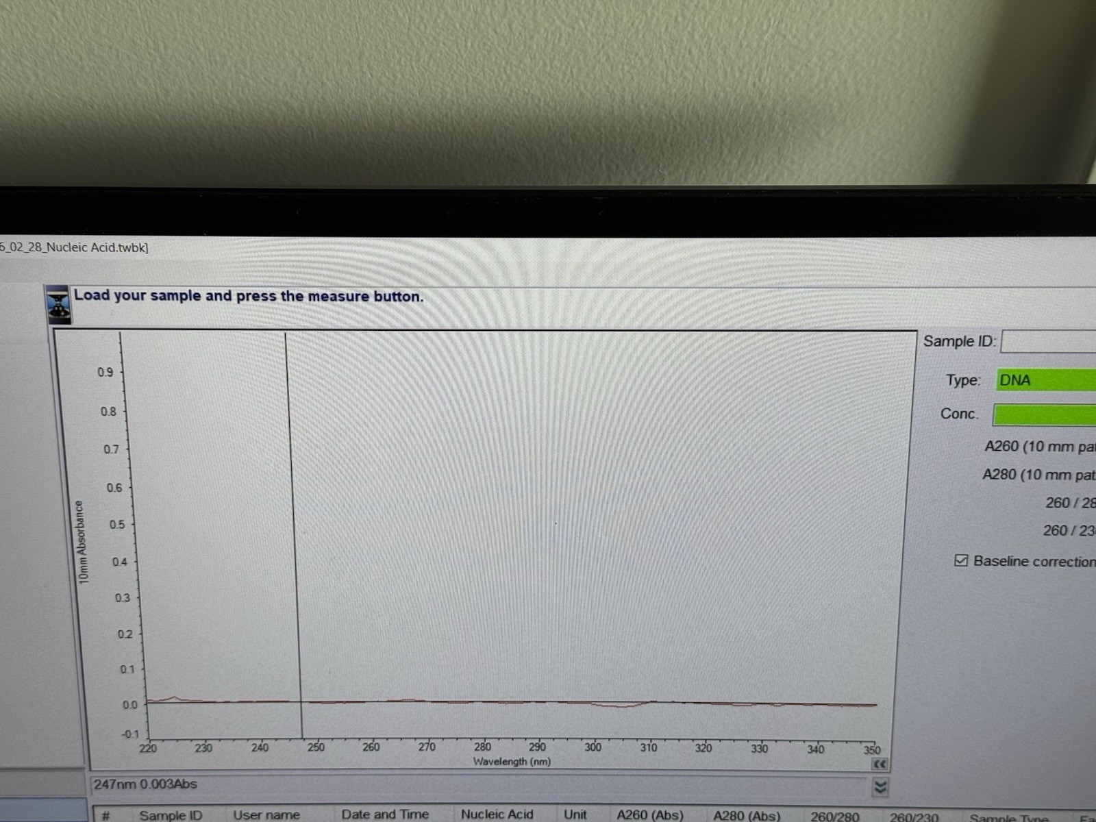 Thermo Scientific NanoDrop 2000 Spectrophotometer.