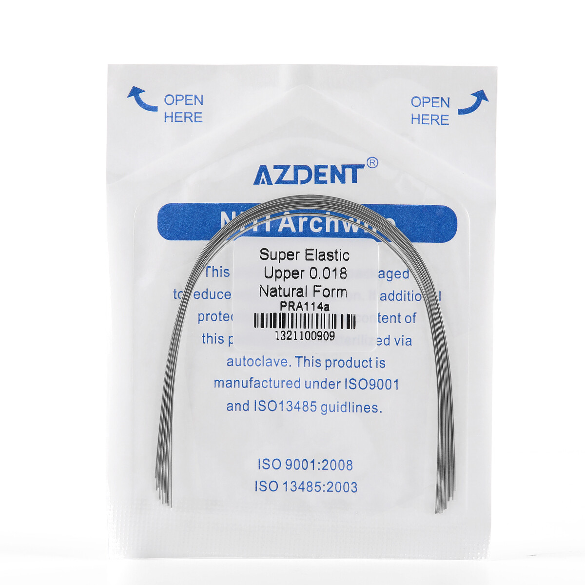 10Pcs/Pack Dental Orthodontic Super Elastic NITI Round Arch Wires Natural Form