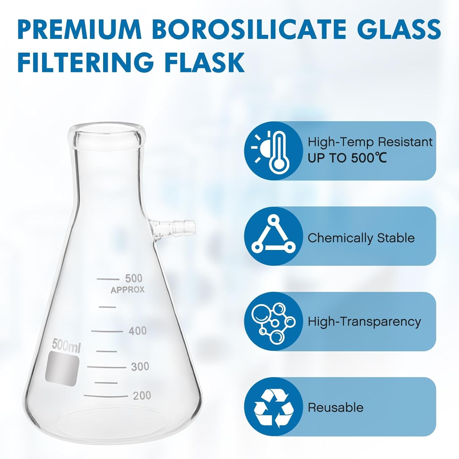 5000mL Buchner Lab Funnel Filtering Kit w/ Filter Flask,Lab Handheld Vacuum Pump