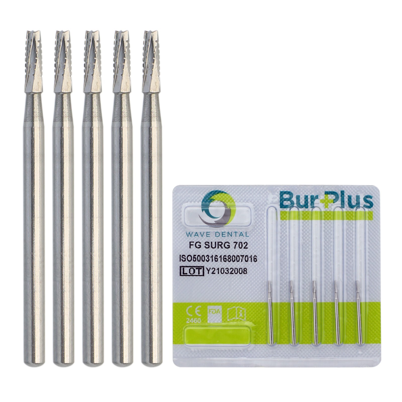 Wave Dental Surgical Burs FG #702 Long Shank 25mm Tungsten Carbide Midwest FGOS