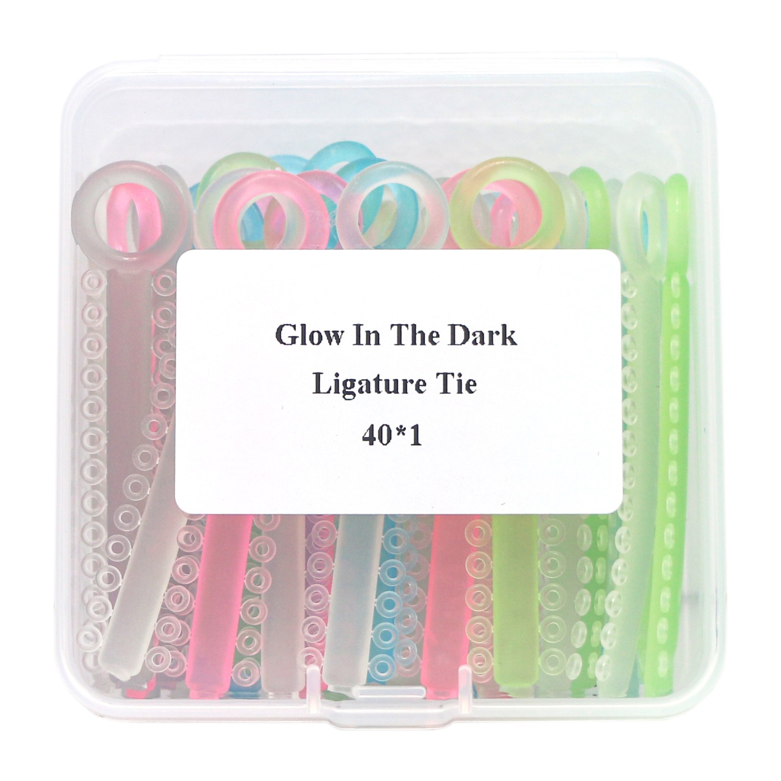 Dental Ortho Ligature Ties Glow in Dark Braces Elastic Rubber Bands Mixed Color