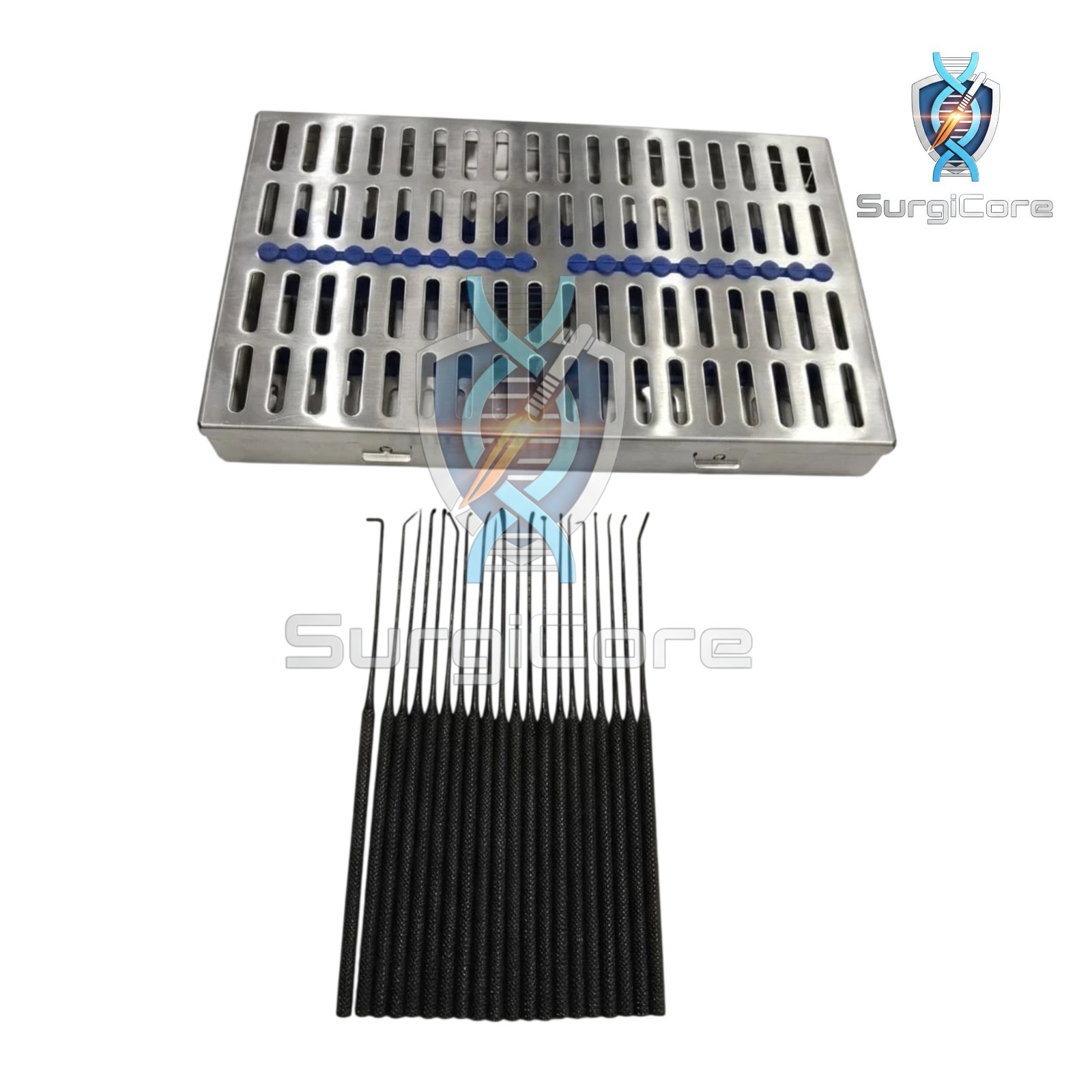 Aesculap Rhoton Micro Dissector Set 20Pcs Black Neurosurgery Instruments