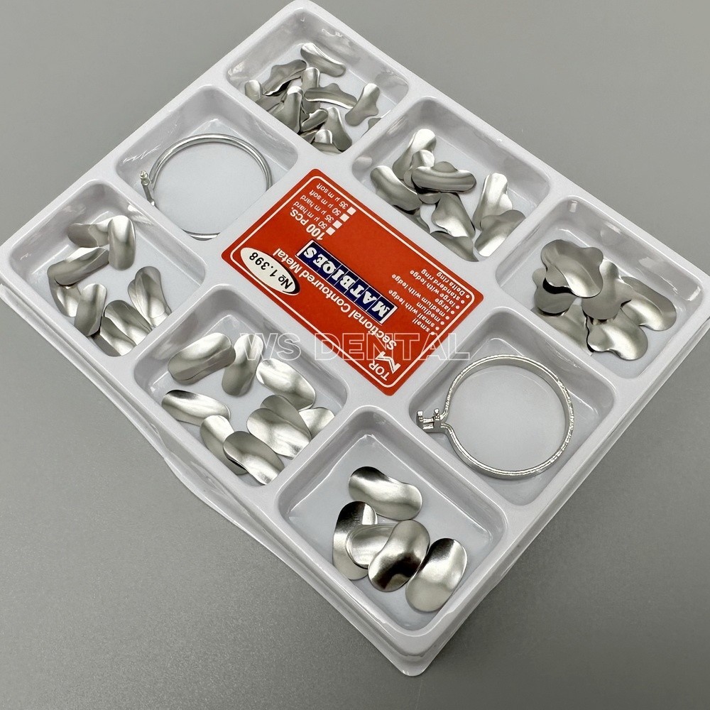 Dental Refill Sectional Contoured Matrices Matrix Delta Ring Clamp Wedges Kit