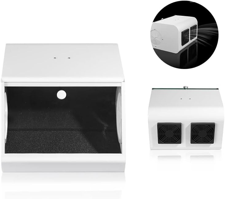 Dental Sandblasting Dust-proof Case LED Light Sandblaster Dust Collector Box EU