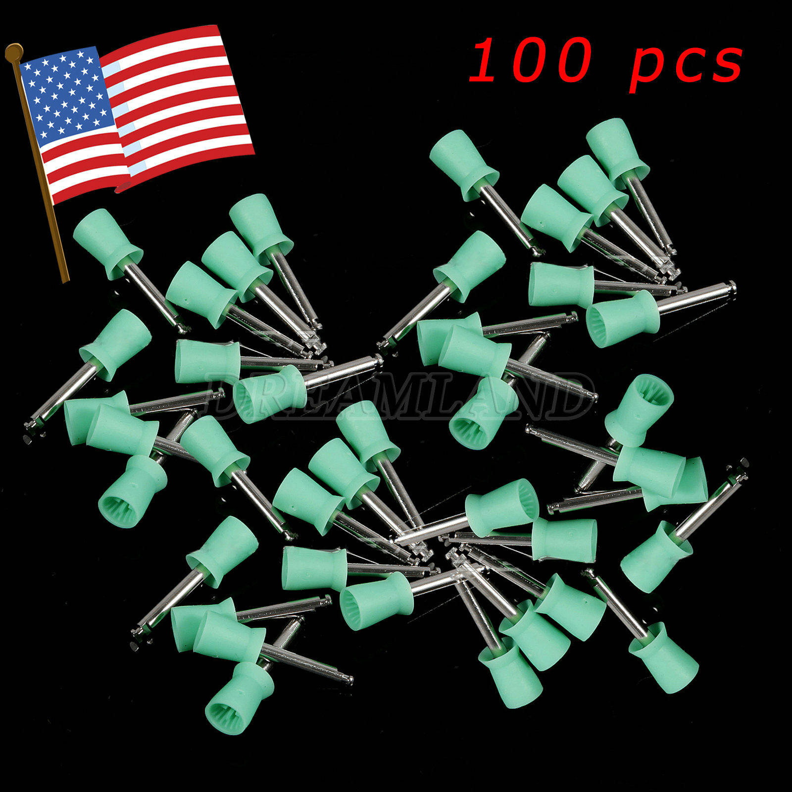 100Pcs Dental Polishing Polish Prophy Cup Latch Type Webbed Soft Cups US Ship!