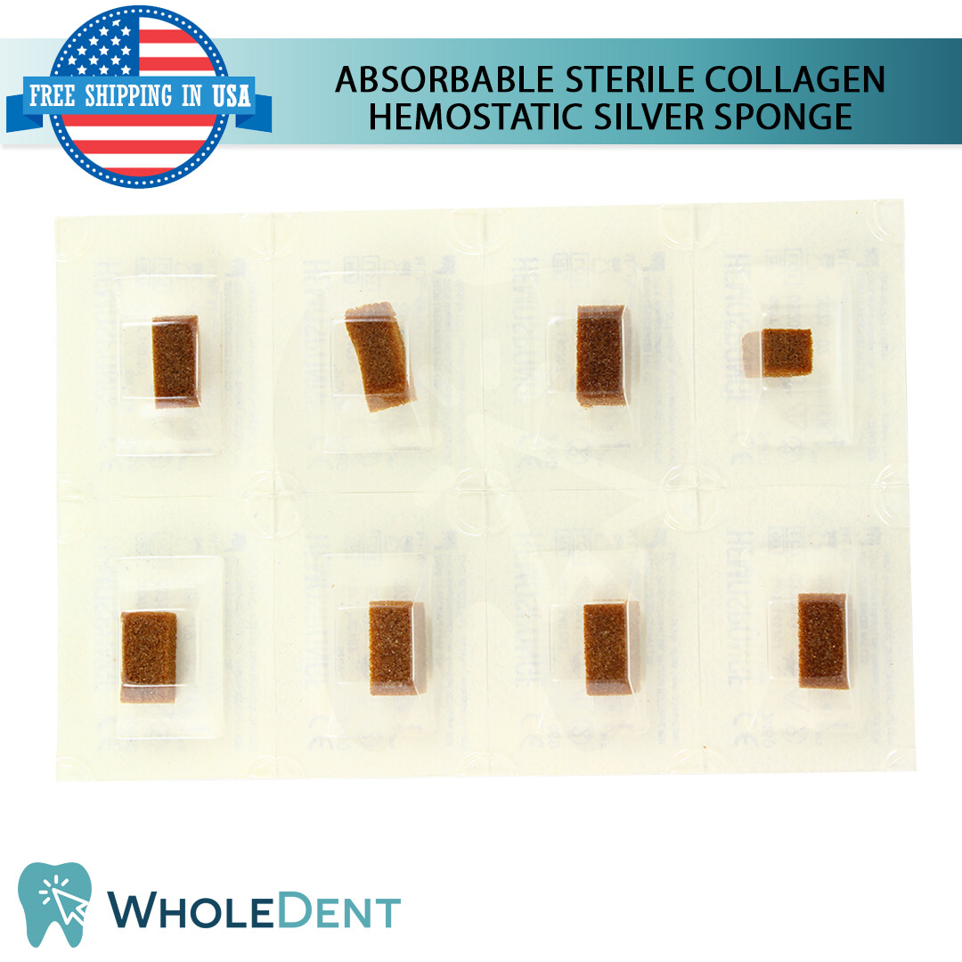 Dental Hemosponge Absorbable Silver Sponge Gelfoam Cubes Sterile Surgical