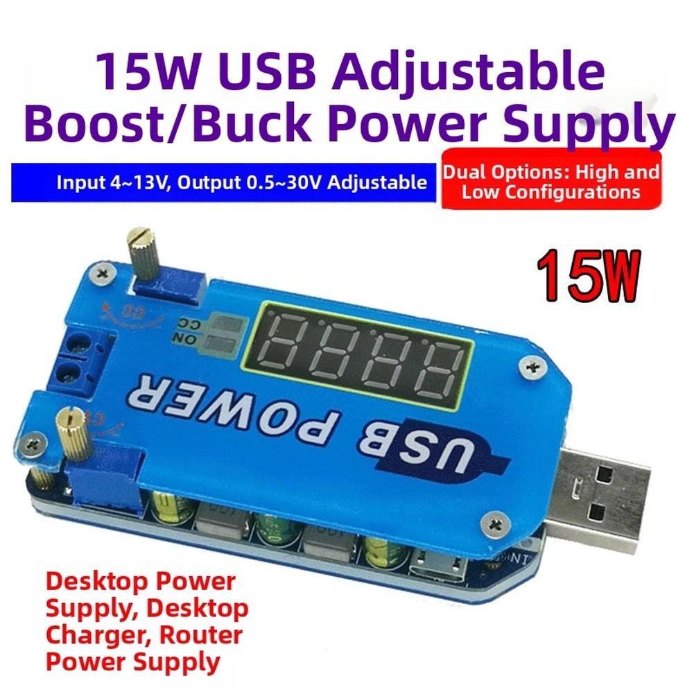 Digital Voltage Converter 15W 0.5V to 30V with Constant Current Mode