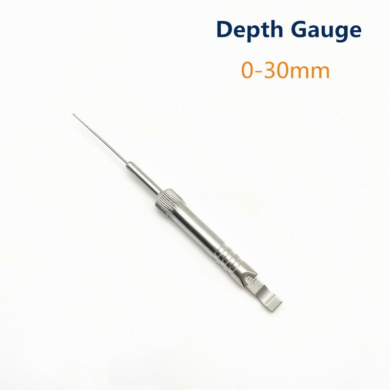 Stainless Steel Depth Gauge 0mm To 30mm /60mm/40mm/90mm Orthopedics Instruments
