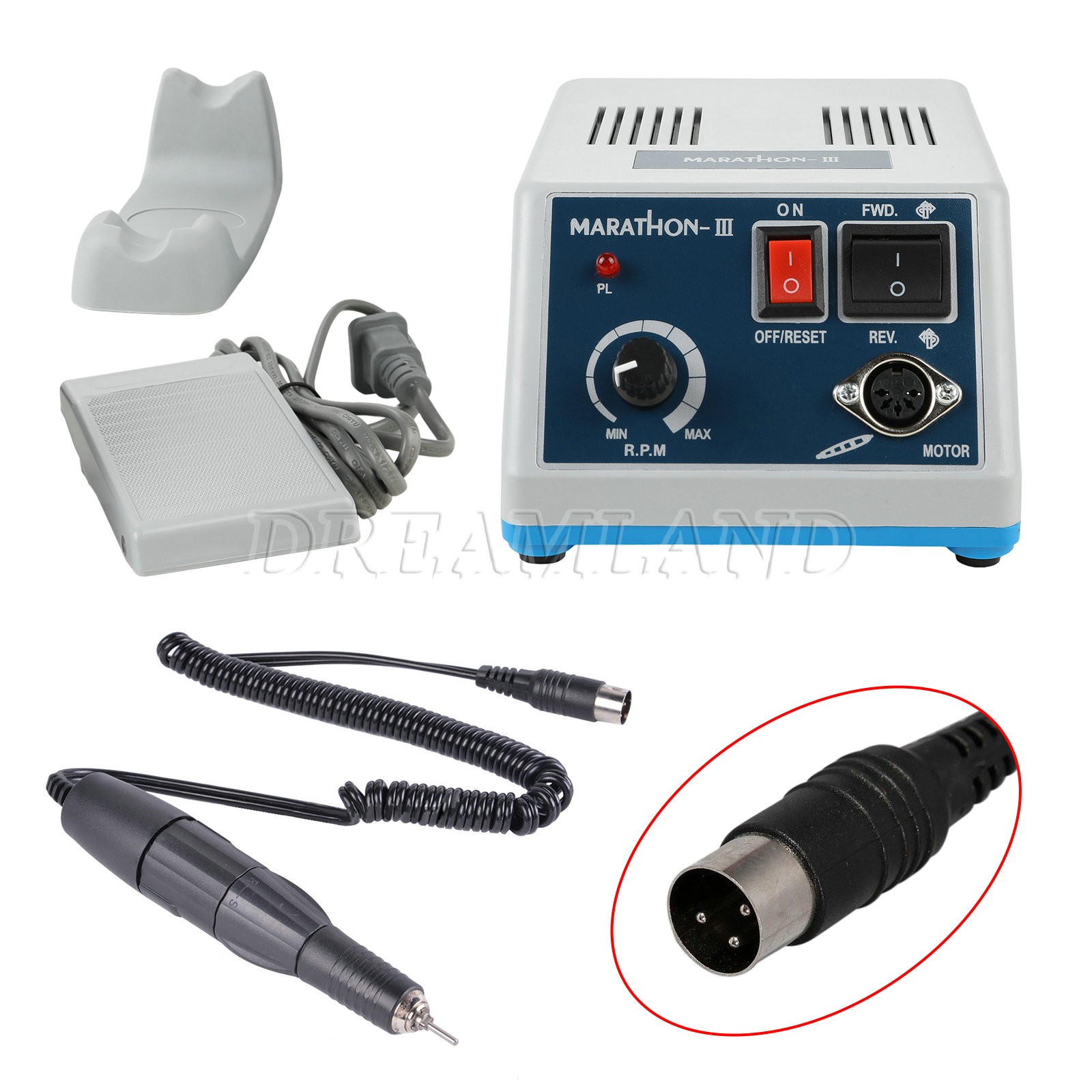Dental Lab 35K rpm Motor Handpiece+Marathon Electric Micromotor Polishing Unit