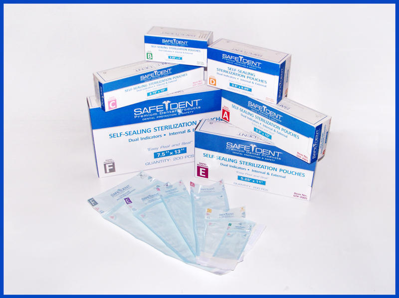 SELF SEAL STERILIZATION POUCHES 3.5″ X 5.25″ DUAL INDICATORS DENTAL