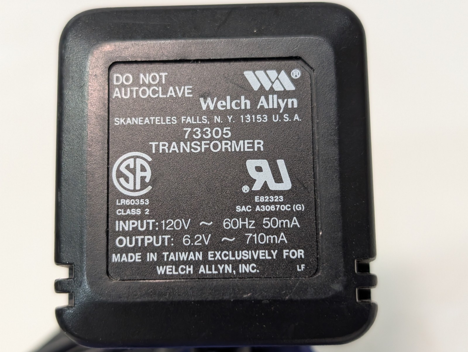 Welch Allyn 73305 transformer power supply model 73308 as shown in pictures