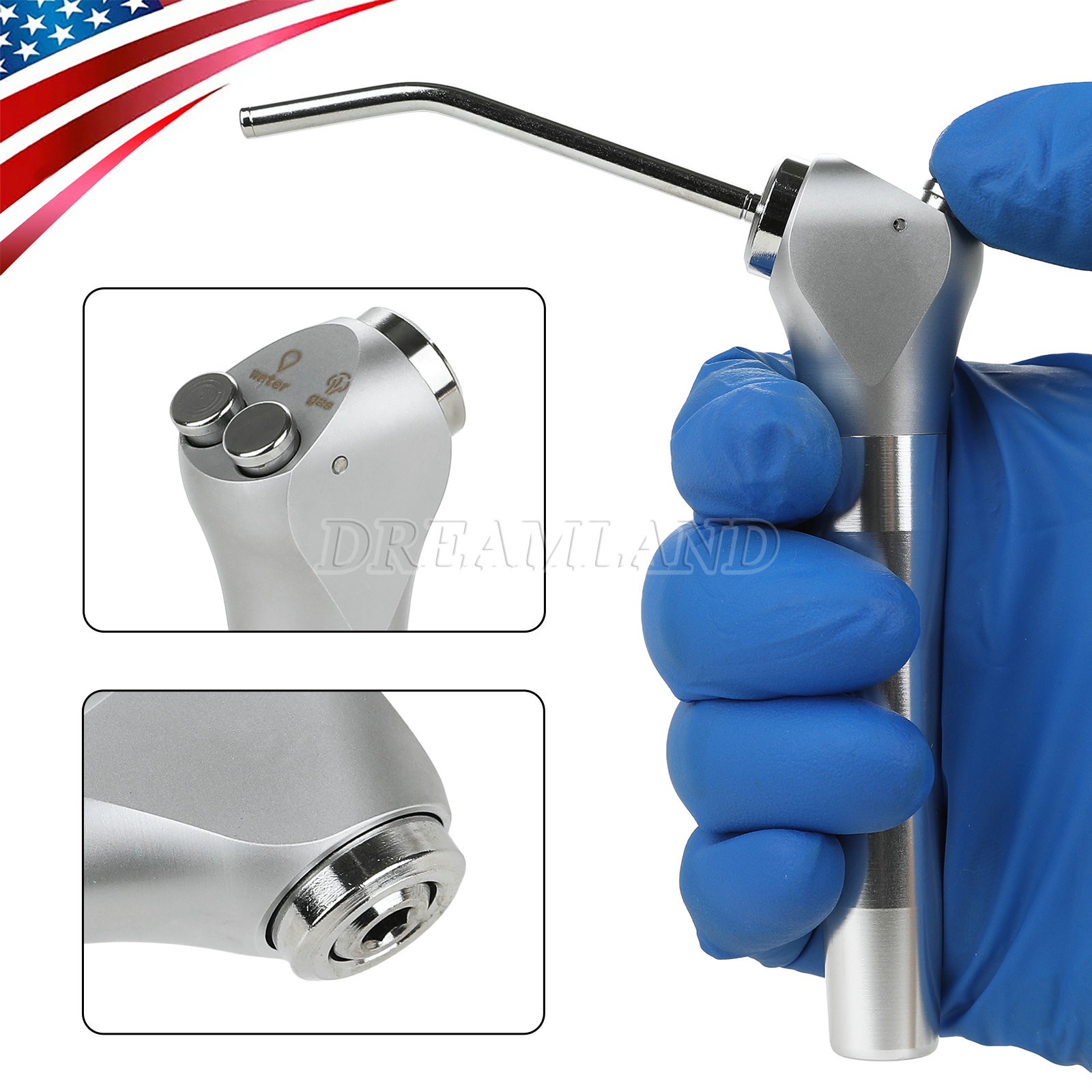 Dental Air Water Spray Triple Syringe 3 Three Way Handpiece W/ 2 Nozzles Tips de
