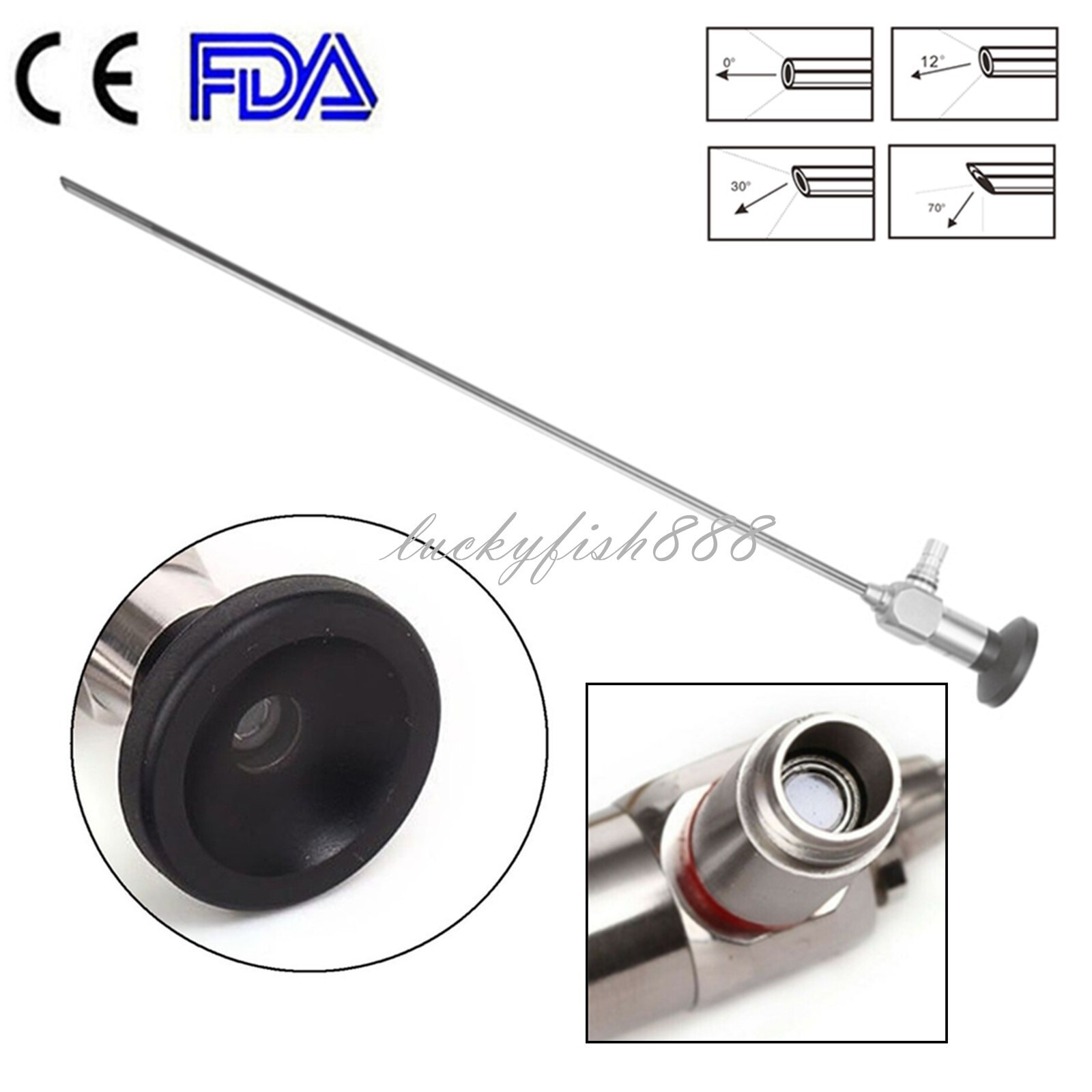 0° /12° /30° /45°/70° ø4x302mm Rigid Endoscope Cystoscope Urethral cystoscopy