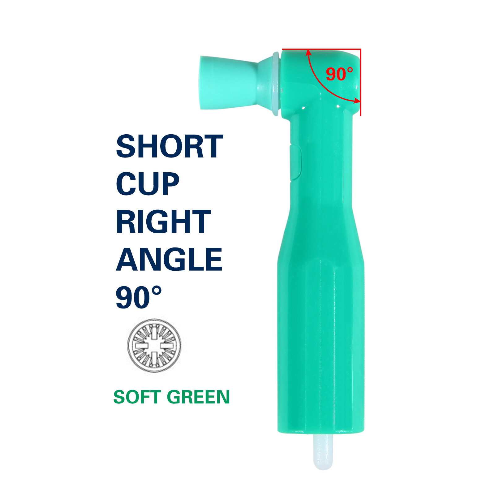 Dental Disposable Prophy Angles 100 to 1000 Soft Cup Latex Free Right Angle 90°