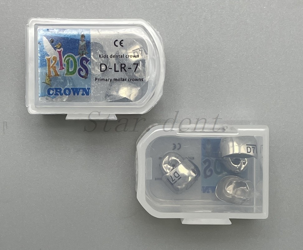 5pcs Dental Pediatric Crown Kids stainless steel molar crowns preformed Primary