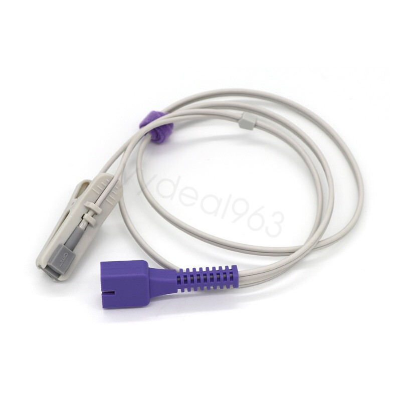 Fit For N-65,N-85 Oximax Spo2 Sensor Oximeter Pulse Probe Ear Clip 9Pin Bag of 3