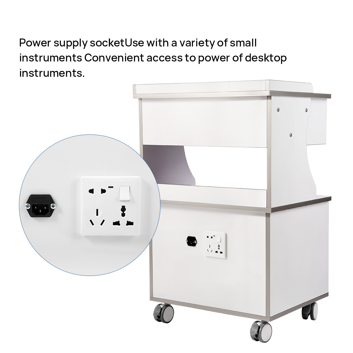 Dental Mobile Delivery Unit Suction Air Compressor 4Hole /Cabinet Trolley Cart