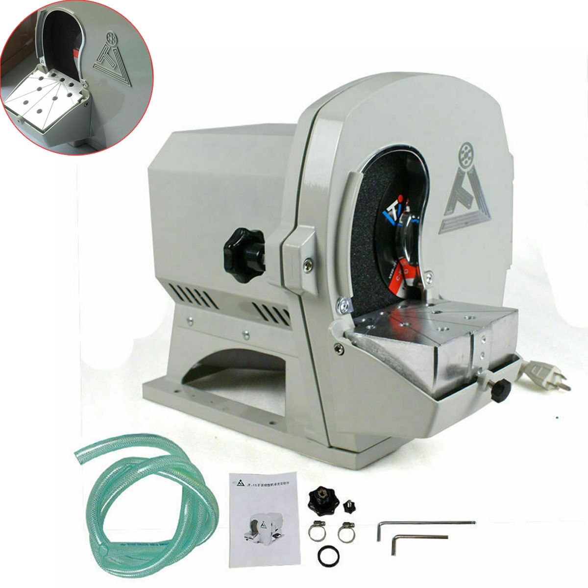 10″ Dental Wet Model Trimmer Plaster Abrasive Grinder Trimming Equipment Gypsum