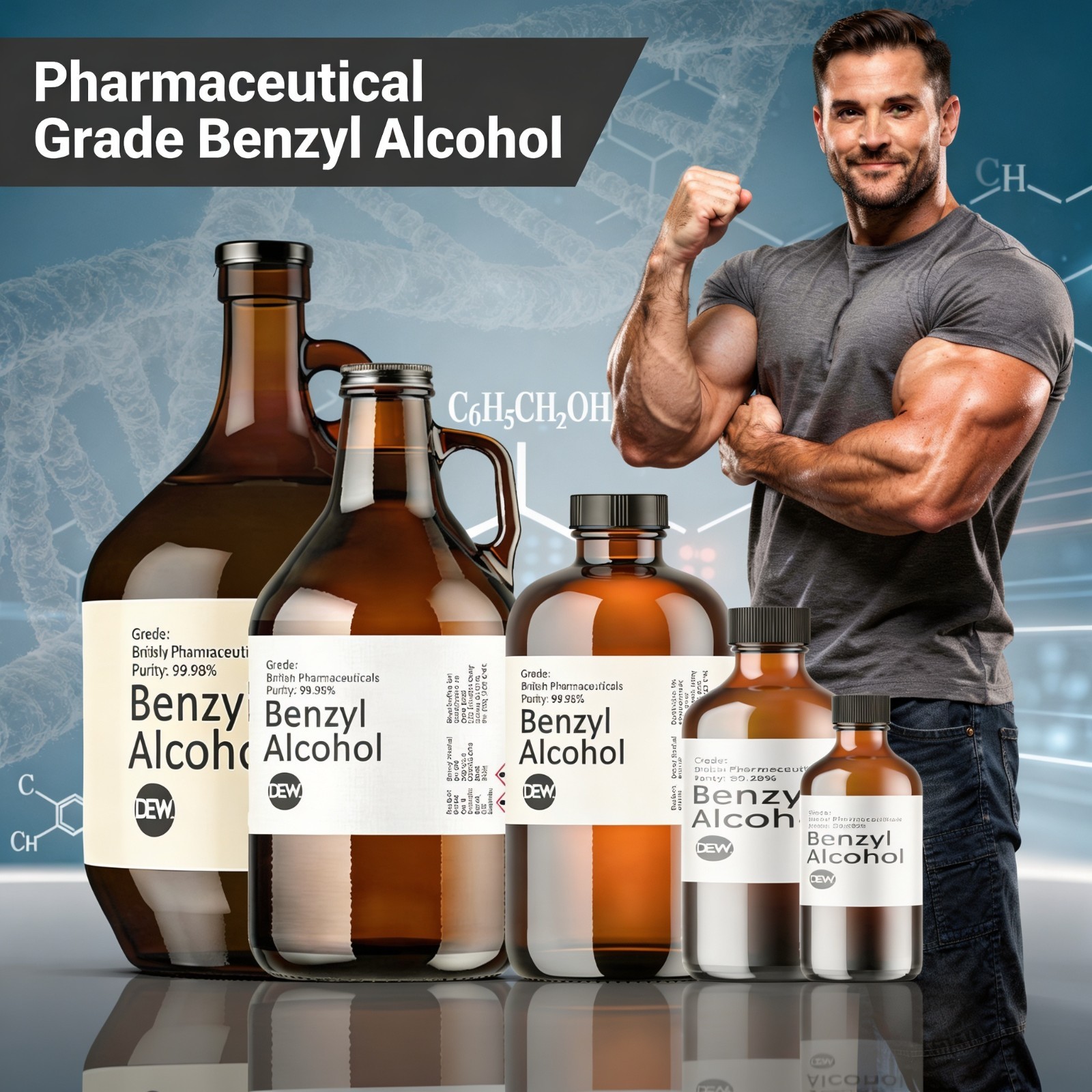 BENZYL ALCOHOL | 99.98% Undiluted |USP Pharmaceutical Grade | Amber Glass