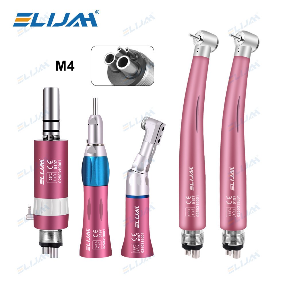 Dental High Speed/Slow Low Speed Handpiece Contra Angle Air Motor Sets 2/4 Holes