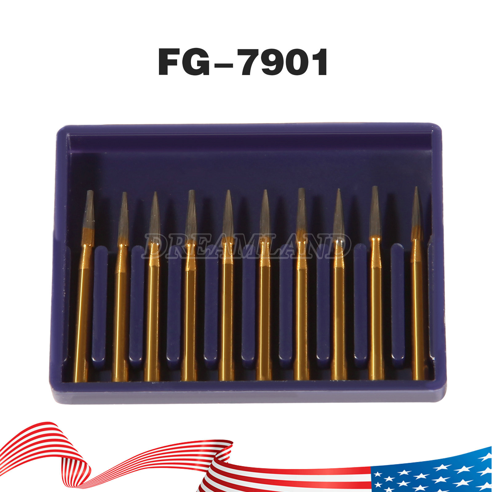 USA Dental Carbide Burs FG Round 19mm/Surgical Burs 25mm 40 Types For High Speed