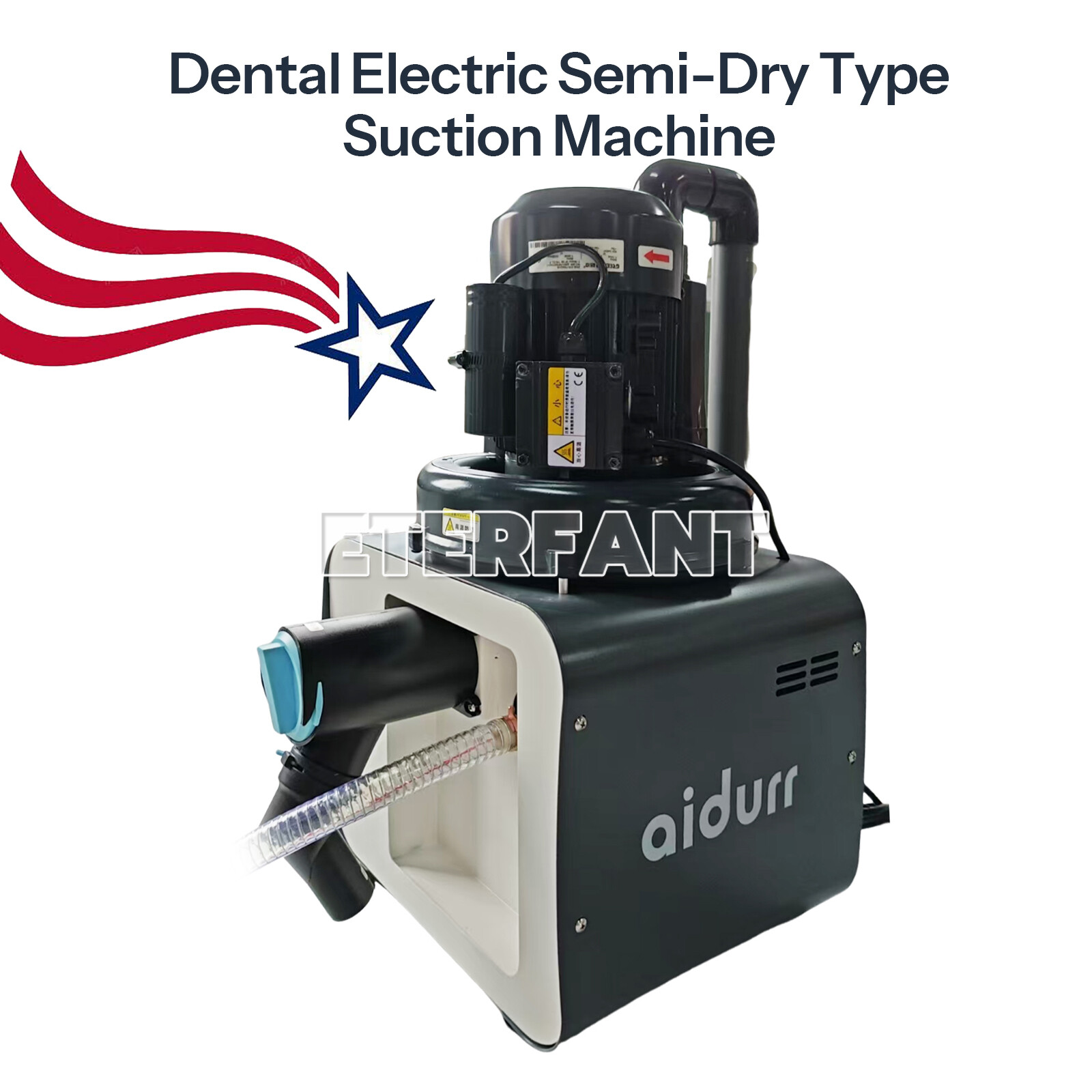 Electric Dental Suction Unit Machine Vacuum System Pump Semi-Dry Type Unit US