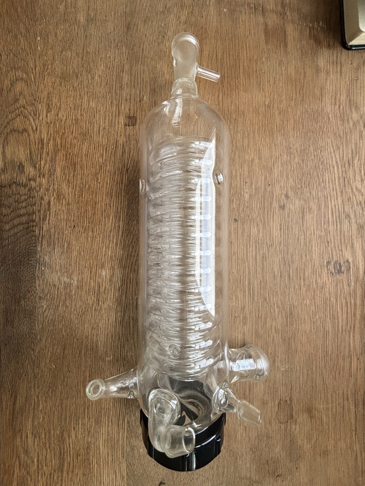 Buchi Switzerland vertical double coiled glass condenser