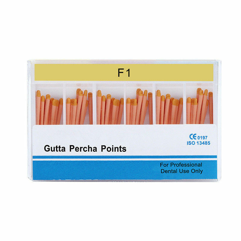 60 Points Dental Endo Gutta Percha Points Tips F1 Color Code 0.02 to 0.06 Taper