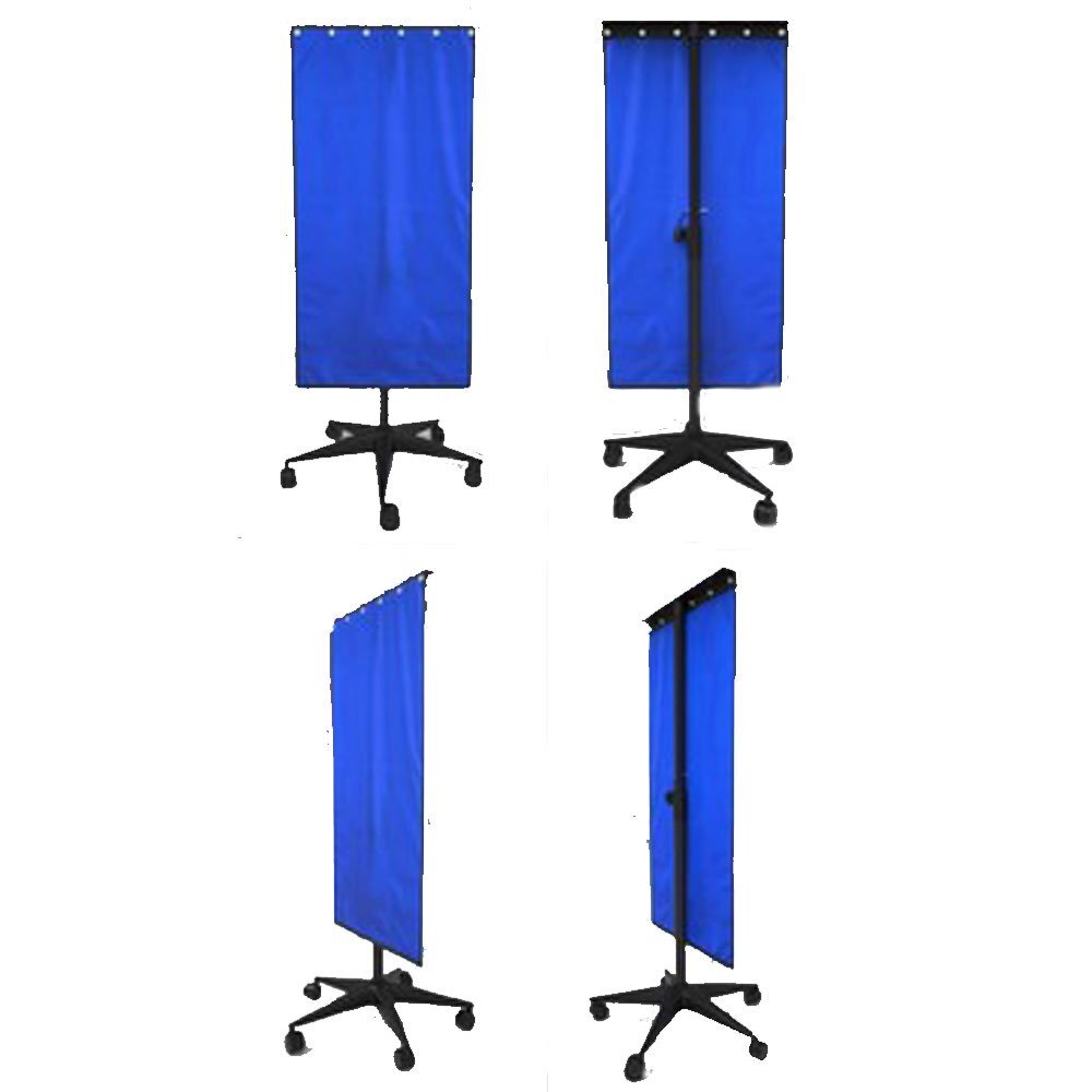 Lead X-Ray Shield – 3 Sizes, Blue, 5 Caster Base, USA Made