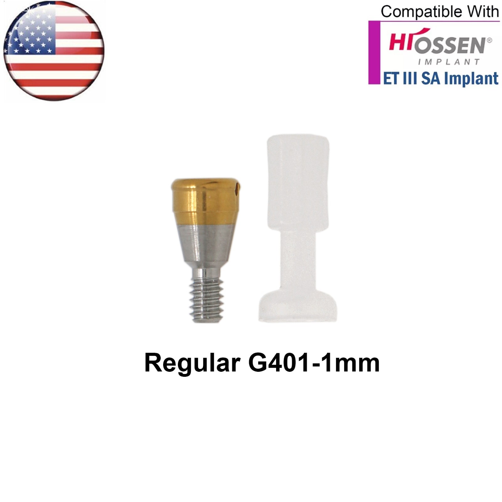 US Dental Overdenture Locator Abutment Regular & Male Caps For Hiossen Osstem ET