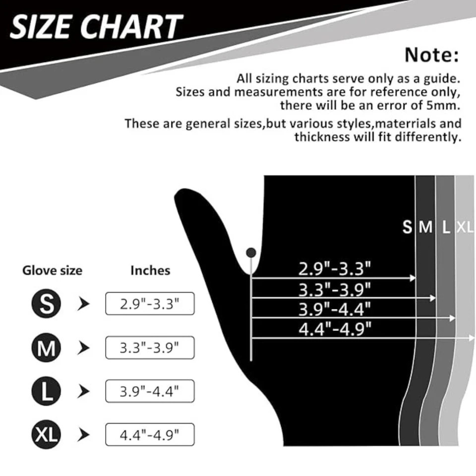 6 Mil Black Nitrile Disposable Gloves Powder Free Case 1000 PC S M L XL XXL