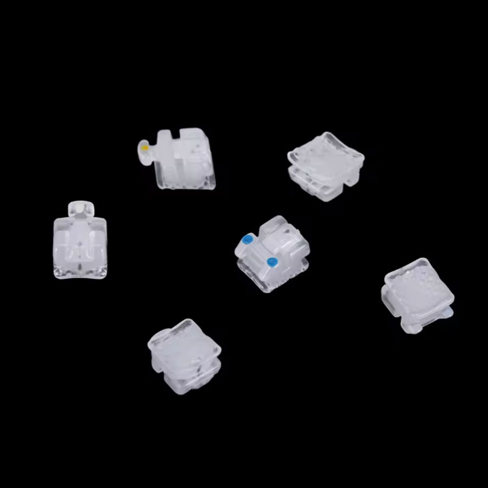 1Set / 20pcs Ceramic Self Ligiating Brackets Roth/ MBT 345 Hook 022 Slot Dental