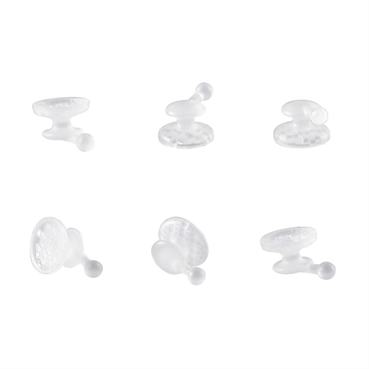 Dental Composite Clear Ceramic Lingual Buttons Bondable Round Rectangular Base
