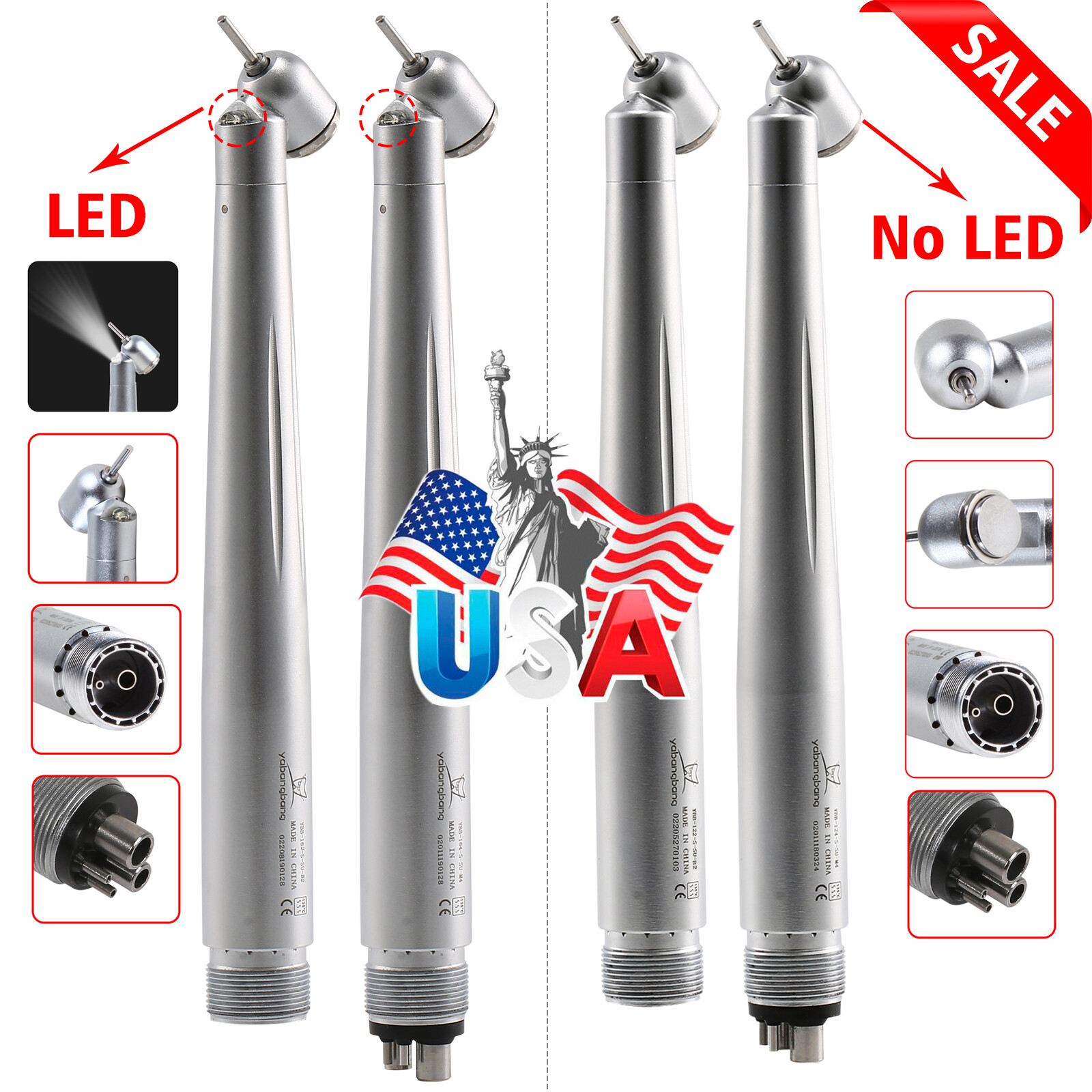 1-10 NSK PANA Turbina Dental (LED) 45 Degree Surgical High Speed Handpiece OR