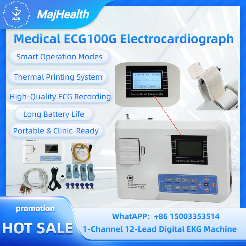 Medical ECG100G Electrocardiograph – 1-Channel 12-Lead Digital EKG Machine