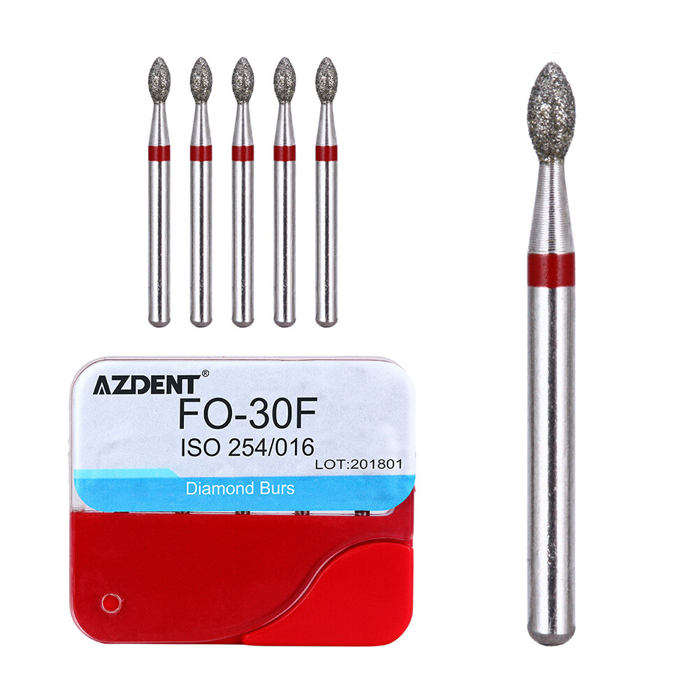 AZDENT Diamond Burs 200pcs Dental for High Speed Handpiece Medium FG 1.6MM