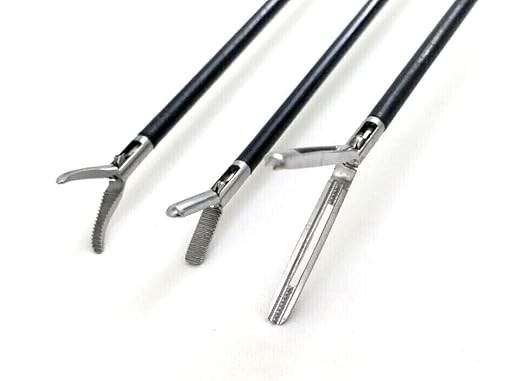 3PC Laparoscopic Long Bowl Forceps, Plain Grasper Maryland Dissector Insert Only
