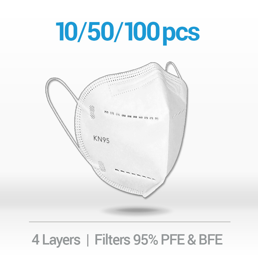 10-100 Pcs KN95 Protective 4 Layers Face Mask BFE 95% PM2.5 Disposable Masks