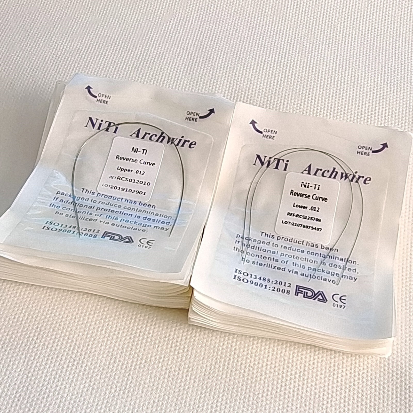 20packs Dental Arcos de Ortodoncia NITI Alambre de Arco de Curva Inversa