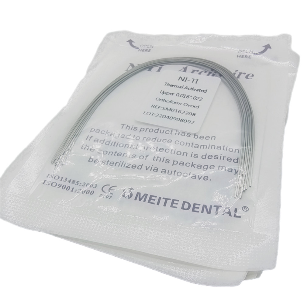 Alambre de Arco Rectangular Niti Activado Térmicamente para Ortodoncia
