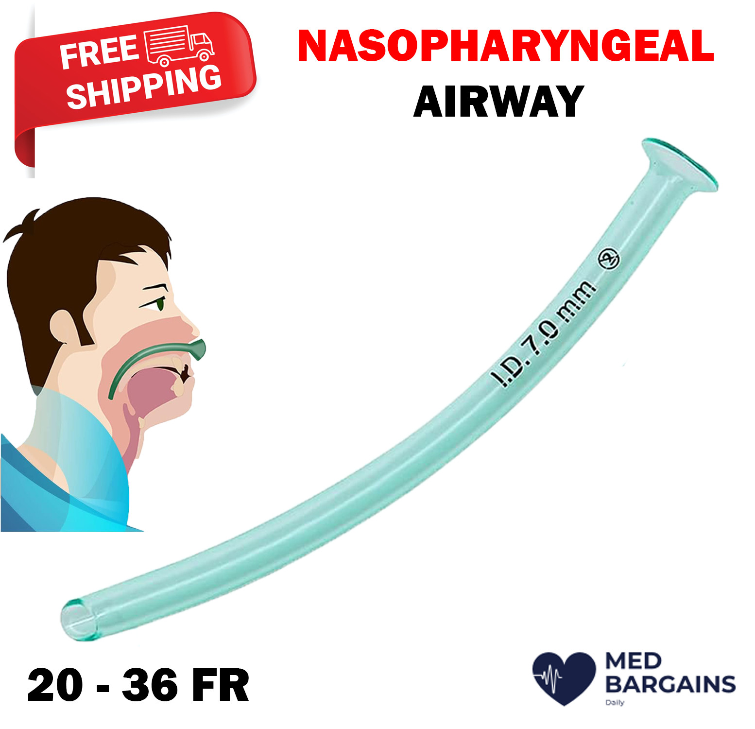 Robertazzi Nasal Nasopharyngeal Airway NPA – 20-36 FR