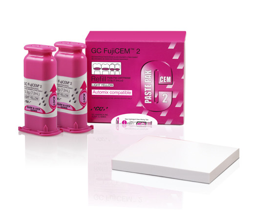 GC FUJICEM 2 GLASS IONOMER CEMENT REFILL AUTOMIX COMPATIBLE 2 PACK