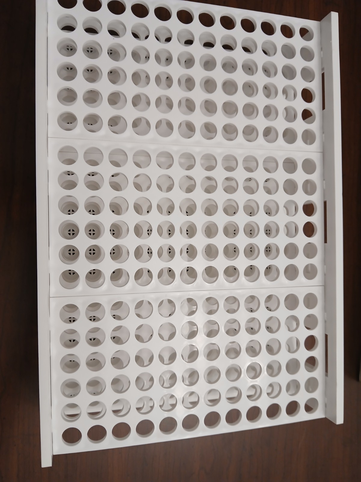 MARKET LAB 10-13mm Monster Rack, Holds 216 tubes 9.3″W x 13.3″L x 3.6″H • White